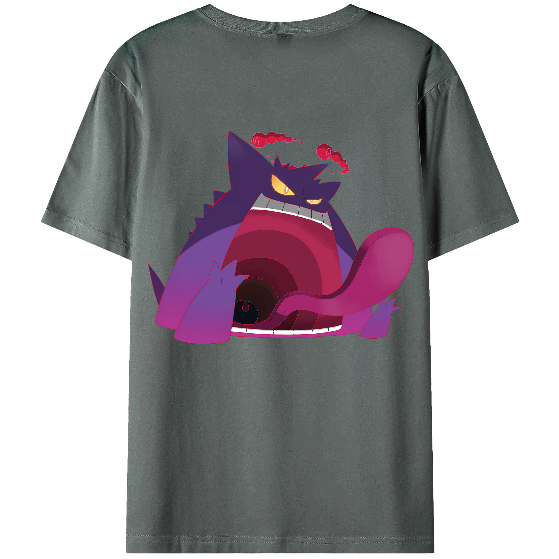 （画像用） ポケットモンスター Pokémon 綿100％ メンズ半袖Tシャツ（バックプリント） 通気性